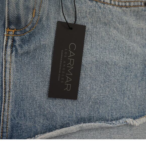 Carmar Denim Skirt Size 23 NWT Mini High Low - Picture 2 of 4
